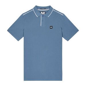Weekend Offender Mens Astola Piping Detail Polo Shirt / Blue/White